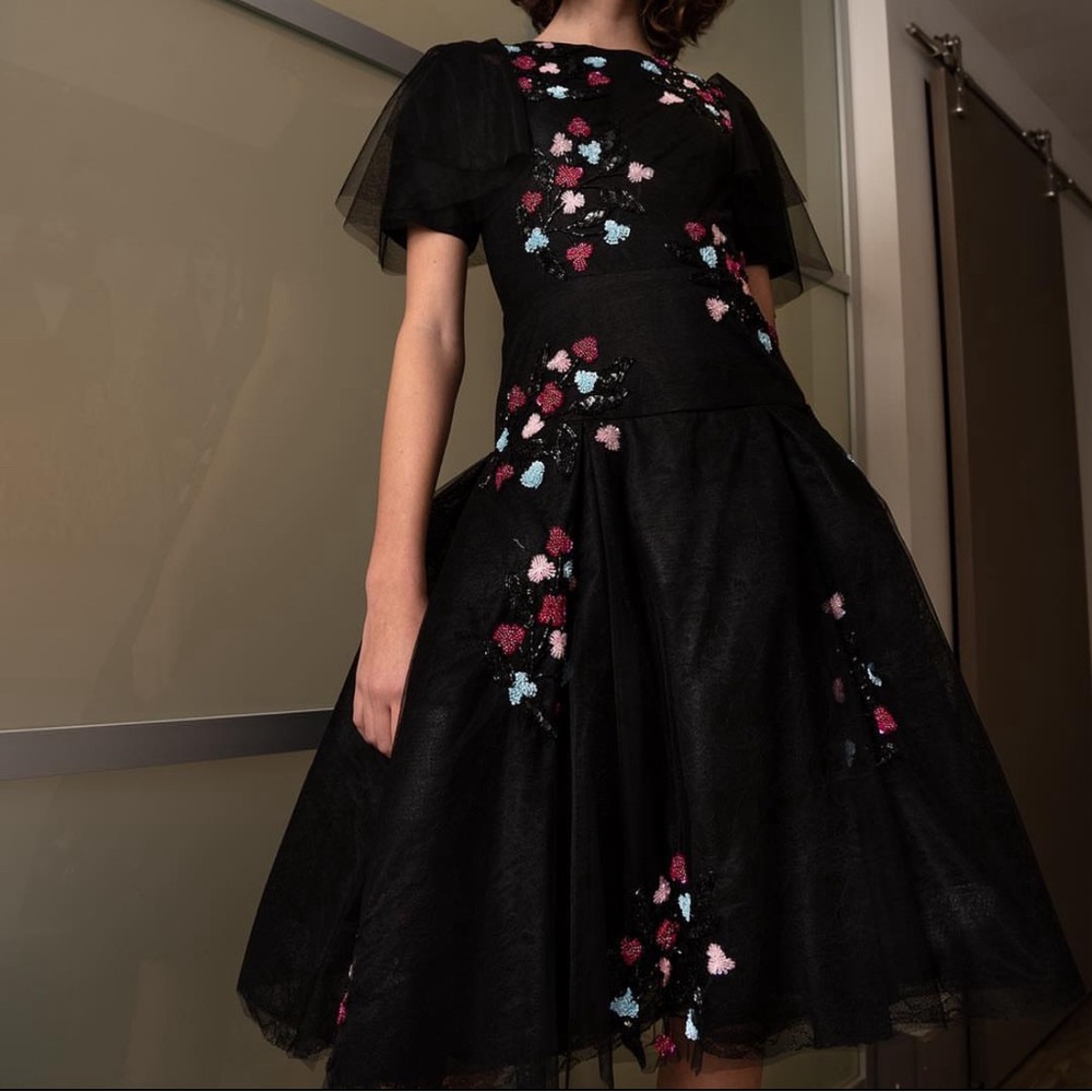 Spring Black party dress
